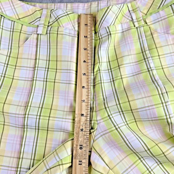 EP Pro NY Women's 8 Green Pink Plaid Golf Shorts Preppy Athletic Outdoors Tennis - Picture 9 of 10